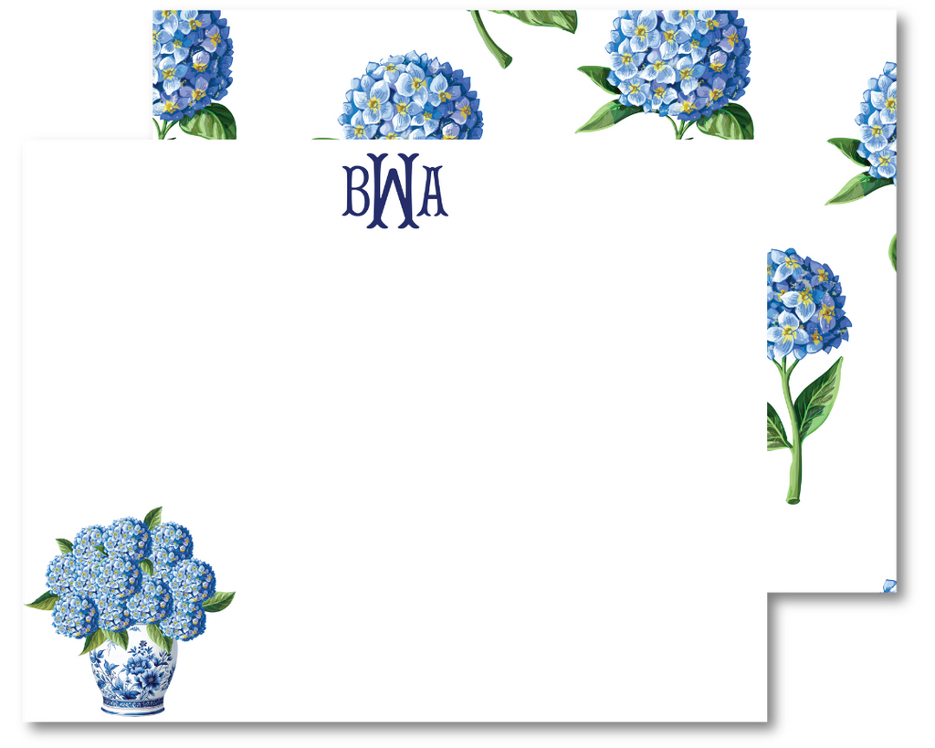 Chinoiserie in Bloom | Blue & White Stationery | B. Rowe & Co. – B