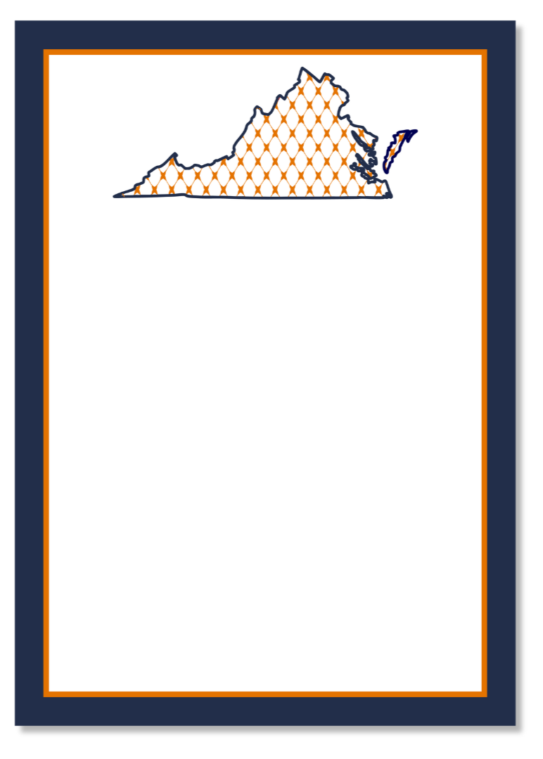 VIRGINIA STATE OUTLINE NOTEPAD | STUDIO STOCK – B. ROWE & CO.