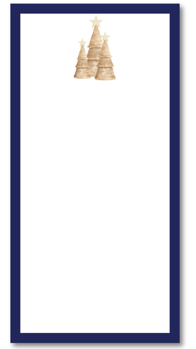 Framed artwork of a gold Christmas tree design on a white background