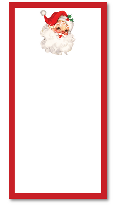 Notepad with Santa Claus design on a white background