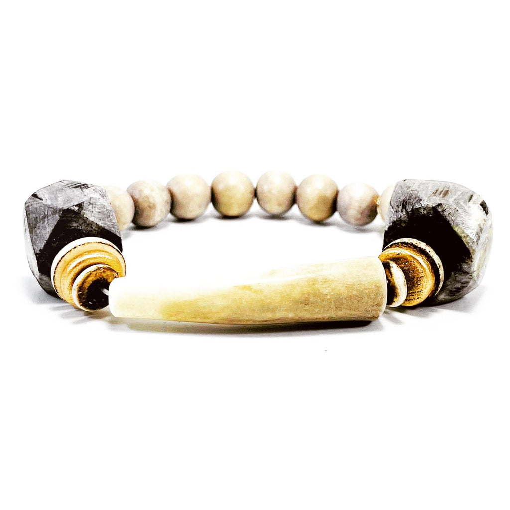 Wood Beads w/ Gold Bracelet – The Family Roost